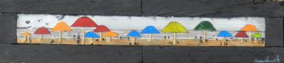 Estran : plage et parasols